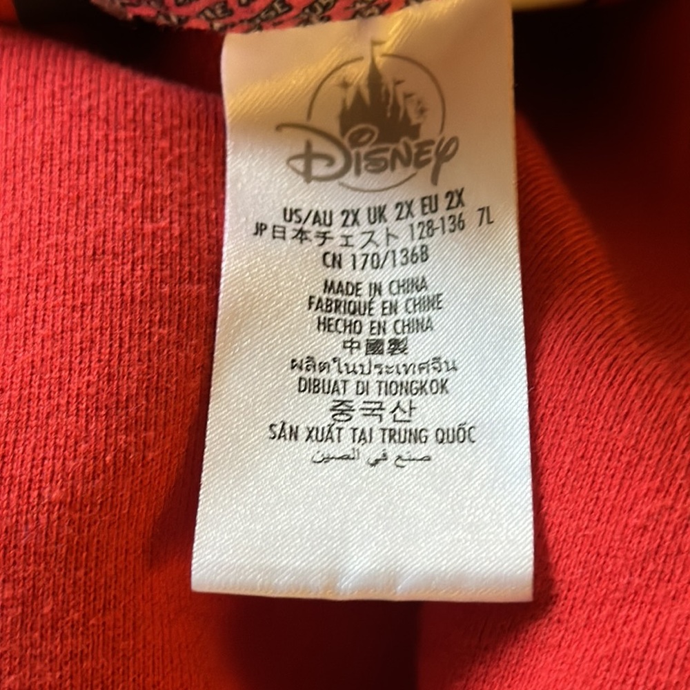 Minnie Mouse balloon sleeve oversize sweatshirt Disney Parks 2X rare rd & pink - Picture 10 of 10